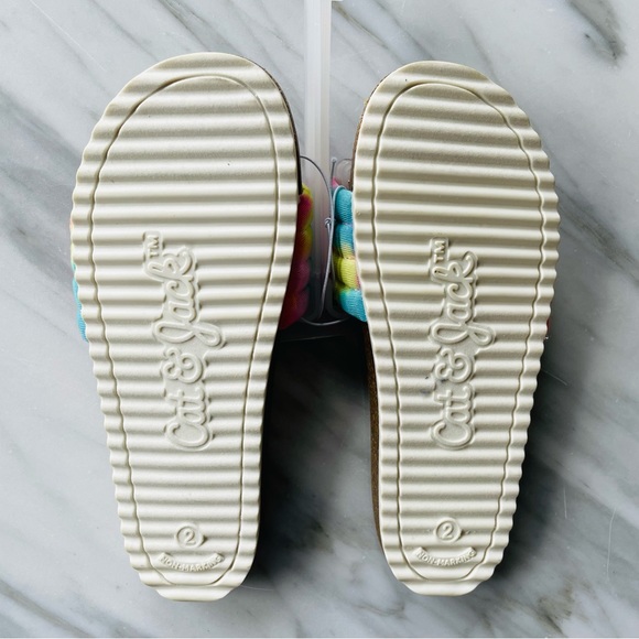 Cat & Jack•2•Rainbow Tie Dye•Selma Summer Slides•Comfy, Lightweight, Happy Feet - Picture 11 of 12